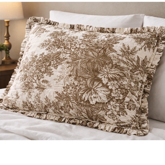 Pottery Barn Set Of Two Country Style Toile Pillow Shams